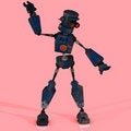 Free Cartoon Robot With Expressive Emotion In His Face Royalty Free Stock Photo - 4037395