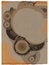 Free Abstract  Ochre Medalion On Old Paper Texture Stock Image - 4033181