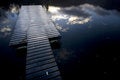 Free Abandoned Wooden Pier At Sunset Royalty Free Stock Photography - 4041687