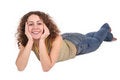 Free Young Beautiful Woman Lie Stock Image - 4061761