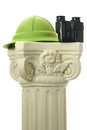 Free Adventure Hat And Binoculars On Pedestal Stock Images - 4066744