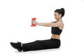 Free Beautiful Girl With Dumbbells Stock Photography - 4068182