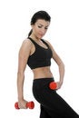 Free Beautiful Girl With Dumbbells Stock Photos - 4074693