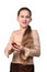 Free The Girl With A Mobile Phone Stock Photos - 4071933