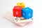 Free Dice On Deck Of Cards With King Of Spades Royalty Free Stock Images - 4073309