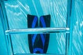 Free Underwater Pool Ladder And Swim Fin Royalty Free Stock Image - 4090636