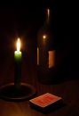 Free Wine, Candle And Playing Cards Stock Images - 410974
