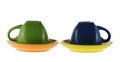 Free Two Turned Abtract Color Cups Royalty Free Stock Images - 4100049