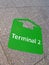 Free Arrow To Terminal In Airport Stock Photography - 4118532