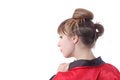 Free Girl Stay To Turn The Head Backward Royalty Free Stock Image - 4122066