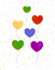 Free Hearts Balloons With Confetti Royalty Free Stock Photography - 4120297