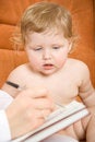 Free Doctor Write Receipt For Little Patient Stock Images - 4136024