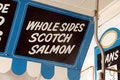 Free Fishmonger Sign - Scotch Salmon Stock Photography - 4137582