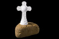Free Cross On Rock Stock Images - 4137774