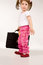 Free Little Girl With Suitcase On White Royalty Free Stock Image - 4134636
