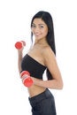 Free Beautiful Girl With Dumbbells Royalty Free Stock Photo - 4147385