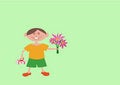 Free Happy Boy Going On A Visit Royalty Free Stock Image - 4158626