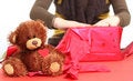 Free Girl Is Preparing Gift Stock Photo - 4161180
