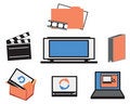 Free Video Media Icons Stock Photography - 4166722