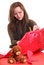 Free Girl Is Preparing Gift Stock Photos - 4161163