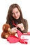 Free Girl Is Preparing Gift Royalty Free Stock Photography - 4161227