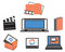 Free Video Media Icons Stock Photography - 4166722