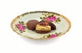 Free Chocolate On A Plate Royalty Free Stock Photography - 4196807