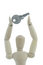 Free Manikin Holds Key High Up Royalty Free Stock Image - 4204096