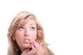 Free Sexy Blonde Looks Up Stock Photo - 4235220