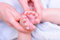 Free Mother Hold Baby Leg In Hand Royalty Free Stock Photography - 4264337