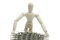 Free Manikin Behind The Coins Wall Stock Images - 4267224