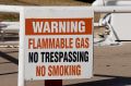 Free Flamable Gas Warning Stock Image - 431701