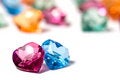 Free Magenta, Blue And A Group Of Colored Glass Hearts Royalty Free Stock Photos - 4310008