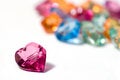 Free One Magenta And Colored Hearts Stock Photo - 4310010