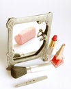 Free Lipstick, A Brush Is A Mirror, Beautician Royalty Free Stock Photography - 4318207
