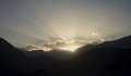 Free Sunset Behind Mountain Stock Photography - 4326312