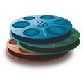 Free 3 Spools With Tape. Different Colors. Stock Photos - 4328813