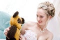 Free Bride With A Toy From Her Childhood Royalty Free Stock Photography - 4346157