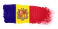 Free Brushstroke Flag Andorra Stock Image - 4346401