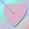 Free Pastel Pink Heart With Arrow Royalty Free Stock Photo - 4366355