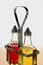 Free Oil And Vinegar Bottles In Metal Rack Stock Photography - 4364542