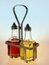 Free Oil And Vinegar Bottles In Metal Rack Royalty Free Stock Image - 4364606