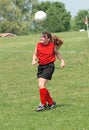 Free Teen Youth Soccer Playing Ball Off Head Stock Photography - 4384852