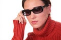Free Young Woman In Dark Glasses Royalty Free Stock Image - 4387386