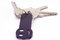 Free Bunch Of Keys With Dark Blue Smile Trinket. Royalty Free Stock Photo - 4393315