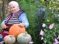Free Grandma And Pumpkin Stock Photo - 4404290