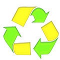 Free Green Yellow Recycle Symbol Stock Image - 4406311