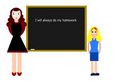 Free I Will Always Do My Homework Stock Image - 4409871