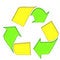 Free Green Yellow Recycle Symbol Stock Image - 4406311
