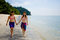 Free Girlfriends Strolling By The Beach Royalty Free Stock Photography - 4413397
